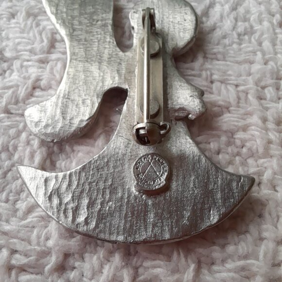 Vintage Angel Brooch Aitkens Pewter Puffy Silver Tone - Picture 11 of 16